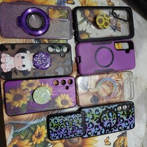 Purple and Black Phone Case Set